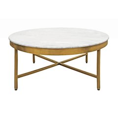 Orlando Marble Top Coffee Table in Ivory