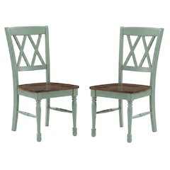 2-Piece Dining Chair Set with Upholstered Seats and Modern Design