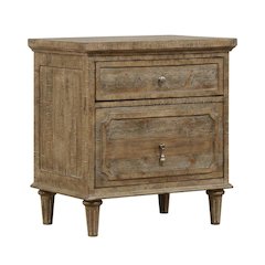 Sandstone Buff Nightstand with Rustic Casual Design and Durable Construction