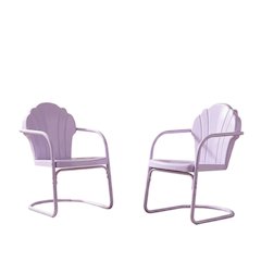 Retro Outdoor Chair Set with 2 Casual Side Chairs for Patio Garden Relaxation