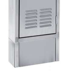 Closed Front Base for Stainless Steel Lockers, 18"W x 6"H, Stainless Steel, , ,