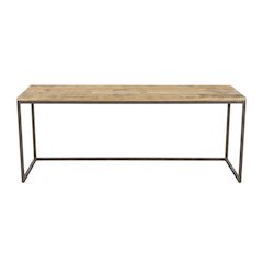 Iron And Recycled Wood Bench