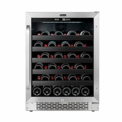 24 inch Built-In 46 Bottle Undercounter Stainless Steel Wine Refrigerator