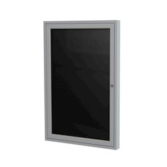Ghent Outdoor Letterboards - 24" Height x 36" Width - Weather Resistant, Shatter Resistant, Lock, Water Resistant, Mounting System - Silver Aluminum Frame - 1 Each