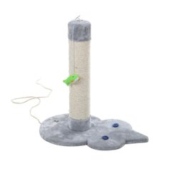 Mouse Shape Real Wood Cat Scratcher Toy, Sisal Scratching Post,Kitty Training