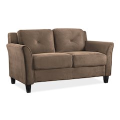 Hartford Loveseat Rolled Arms Brown