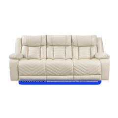Sensa Power Reclining Sofa withTable withLed Belt Beige