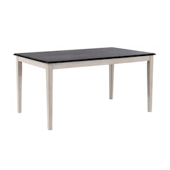 Shaker Rectangular Wood Dining Table - European Black Ash/Antique White