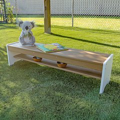 Bench, Brown and White
