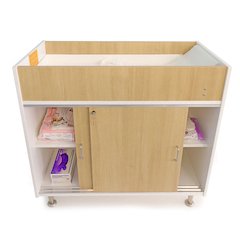 Infant Changing Cabinet in Brown and White Color