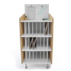 Mail And Message Center in Brown and White Color