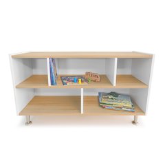 Storage Cabinet 27H in Brown and White Color