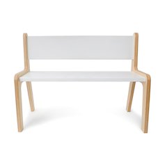 Whitney Plus 14H White Bench in Natural UV and White Color