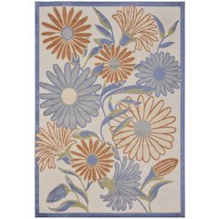 Aloha 3'6" x 5'6" Beige Multicolor Contemporary Rug