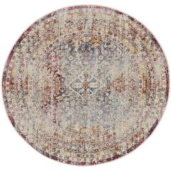 Vintage Round Area Rug, 6' x Round