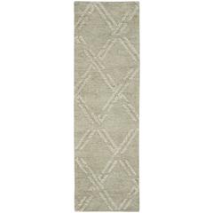 Nourison Venosa Runner Area Rug, Green Ivory, 2'3" x 7'6", VSN01