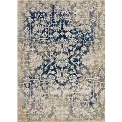 Fusion Area Rug, Cream/Blue, 5'3" x 7'3"