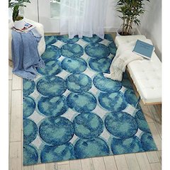 Studio NYC Design Aqua/Navy Area Rug by Nourison