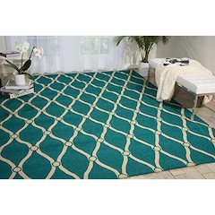 Portico Aqua Indoor/Outdoor Area Rug
