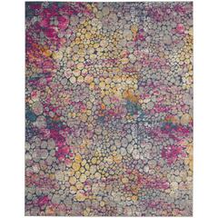 PSN34 Passion Yellow Multi Area Rug- 6'7" x 9'6"