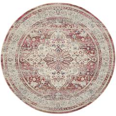 Vintage Round Area Rug, 6' x Round