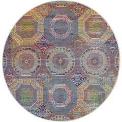 Bohemian Round Area Rug, 6' x Round