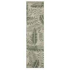 Garden Oasis 2' x 8' Ivory Green Outdoor Rug