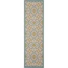 Nourison Caribbean Ivory Blue Indoor/Outdoor Area Rug