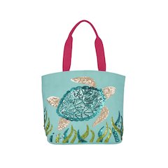 Handbags & Crossbody Sequin Sea Turtle, Turquoise