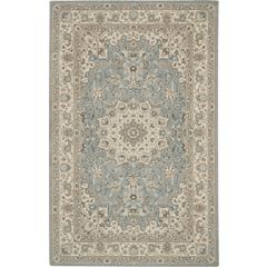 Nourison Living Treasures Area Rug, 3'6" x 5'6", Aqua/Ivory