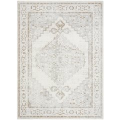 Astra Machine Washable 4' x 6' Grey Vintage Indoor Rug