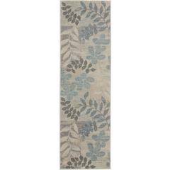 Tranquil Area Rug, Ivory/Light Blue, 2'3" x 7'3"