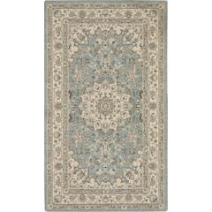Nourison Living Treasures Area Rug, 2'6" x 4'3", Aqua/Ivory