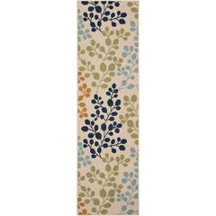 Caribbean Area Rug, Ivory, 2'3" x 7'6"