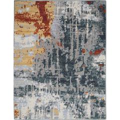 Nourison Artworks Area Rug, Slate/Brick, 2' x 3', ATW03
