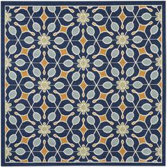 Caribbean Area Rug, Navy, 5'3" x SQUARE