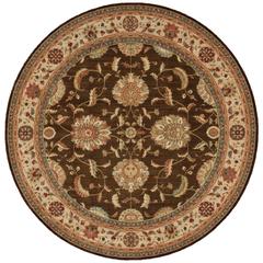 Round Traditional Machine Made Area Rug