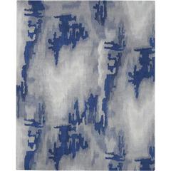 Symmetry Area Rug, Grey/Blue, 7'9" x 9'9"
