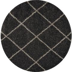 Brisbane Area Rug, Charcoal, 4' x ROUND