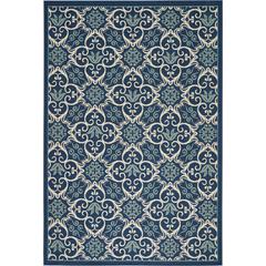 Caribbean Area Rug, Navy, 6'7" x 9'6"