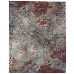 Artworks Area Rug, Seafoam/Brick, 7'9" x 9'9"
