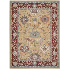 Nourison Parisa 8'6 x 11'6 Gold Brick Area Rug