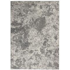 Michael Amini MA90 Uptown Area Rug, Ivory/Grey, 4' x 6', UPT02