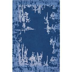 Symmetry Area Rug, Navy Blue, 3'9" X 5'9"