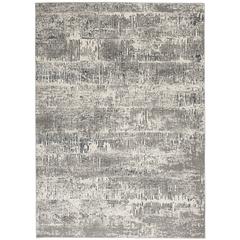 Michael Amini MA90 Uptown Area Rug, Ivory/Grey, 4' x round, UPT03