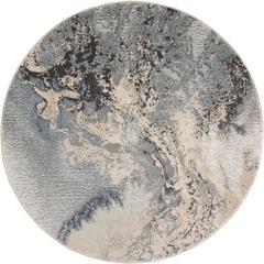 Modern Round Area Rug, 5' x Round