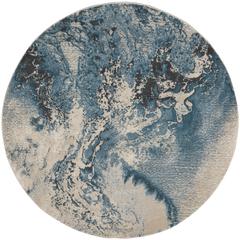 Modern Round Area Rug, 4' x Round