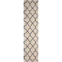Amore Area Rug, Ivory/Blue, 2'2" x 10'
