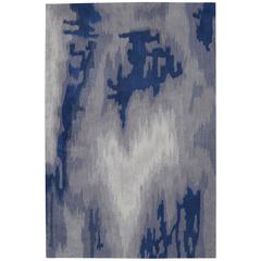 Symmetry Area Rug, Grey/Blue, 3'9" x 5'9"