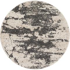Modern Round Area Rug, 5' x Round
